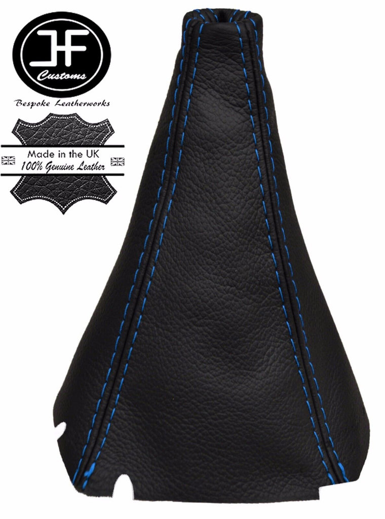 BLUE STITCH REAL LEATHER 5 SPEED GEAR GAITER FITS SUBARU IMPREZA WRX STI 01-05