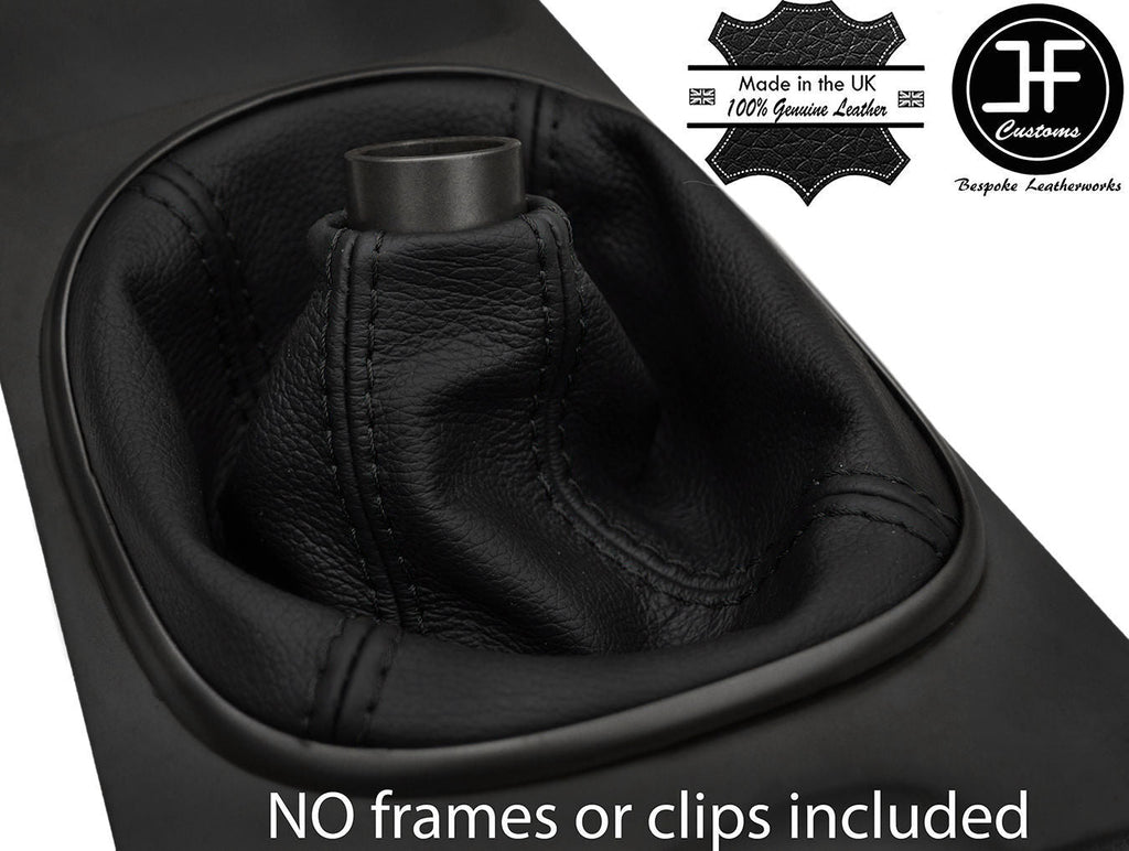 BLACK STITCHING REAL LEATHER GEAR GAITER FITS HONDA INTEGRA DC5 2002-2006