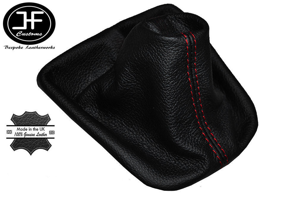 RED STITCHING MANUAL LEATHER GEAR GAITER FITS BMW E46 1998 TO 2005 CUSTOM NEW