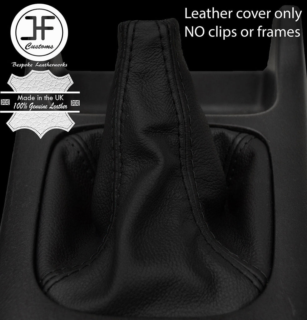 BLACK & BLACK REAL LEATHER MANUAL GEAR GAITER FITS SUBARU FORESTER 1997-2002