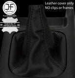 BLACK & BLACK REAL LEATHER MANUAL GEAR GAITER FITS SUBARU FORESTER 1997-2002