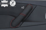 RED STITCH 2X FRONT DOOR HANDLE LEATHER COVER FOR CITROEN XSARA PICASSO 04-10