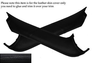 BLACK STITCH FITS PORSCHE BOXSTER 986 2X WINDSCREEN PILLAR LEATHER SKIN COVER