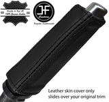 BLACK & BLACK STRIPE HANDBRAKE HANDLE LEATHER COVER FOR FORD FOCUS MK2 05-11
