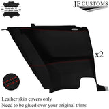 RED STITCH 2X REAR SIDE QUARTER TRIM LEATHER COVERS FITS FORD MUSTANG 99-04