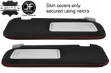 RED STITCHING 2X SUN VISORS REAL SUEDE COVERS FITS MAZDA 3 2009-2013 CUSTOM NEW
