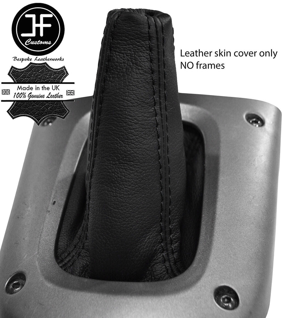 BLACK STITCH TOP GRAIN LEATHER MANUAL GEAR GAITER FITS TOYOTA RAV 4 2001-2006