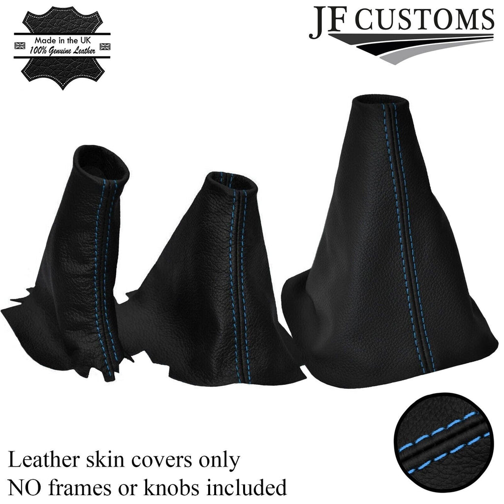 L BLUE STITCHING GEAR HI LOW HANDBRAKE GAITER FITS LAND ROVER DISCOVERY MK1 MK2