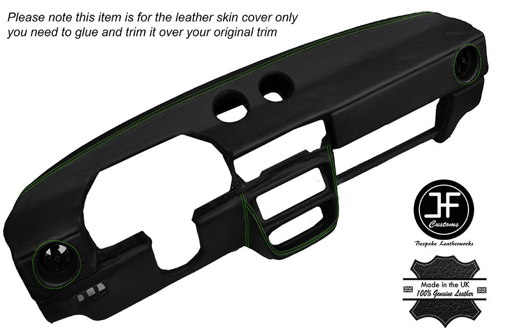 GREEN STITCH DASH DASHBOARD LEATHER COVER FITS ALFA ROMEO ALFASUD SPRINT