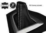 WHITE STITCH AUTO AUTOMATIC LEATHER GAITER FITS BMW 3 4 SERIES F30 F32 F33 F36