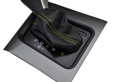 FITS HONDA ACCORD 02-08 yellow stitching AUTOMATIC LEATHER GEAR GAITER