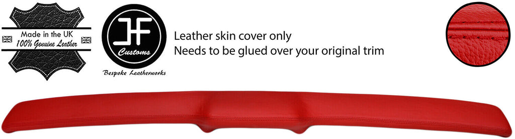 RED REAL LEATHER TOP DASH DASHBOARD PAD COVER FOR FORD MUSTANG 71-73 DSG 2