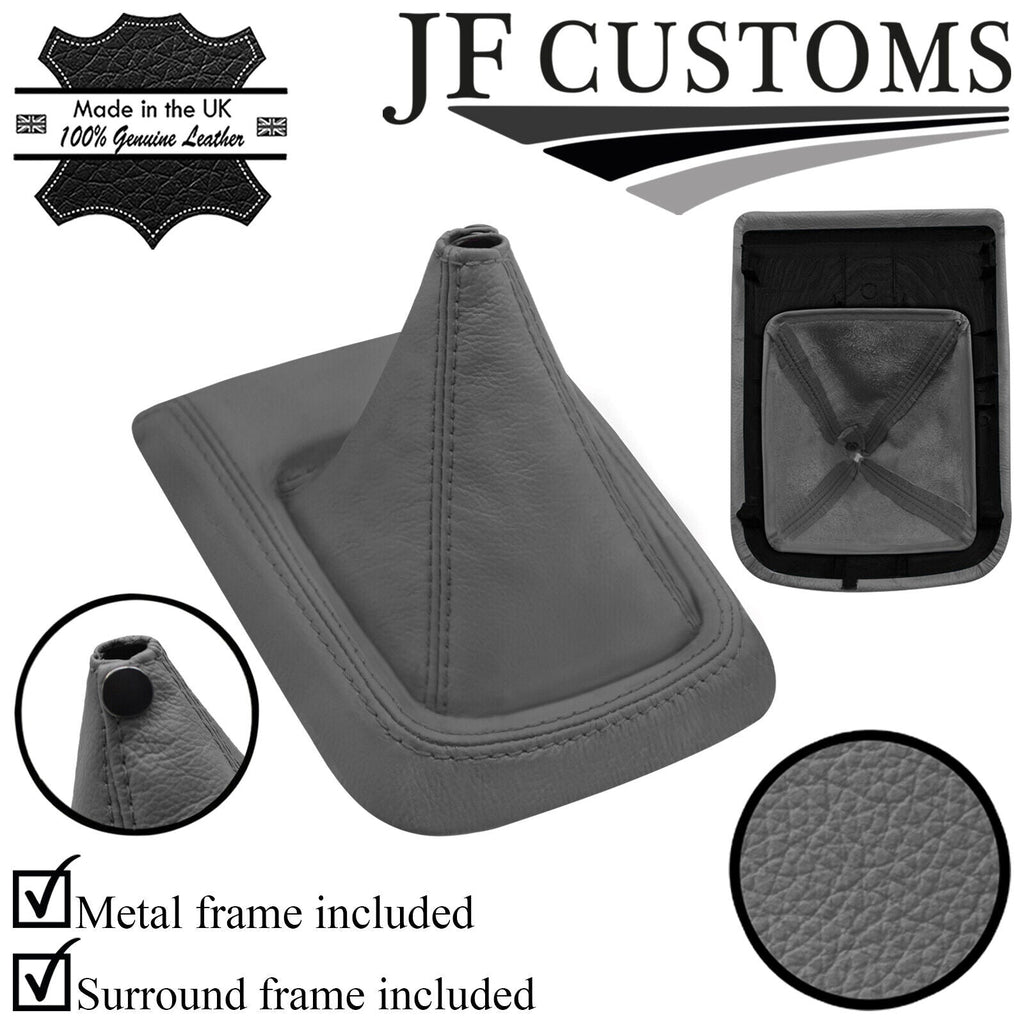 GREY ITALIAN LEATHER GEAR GAITER+SURROUND COVERS+FRAMES FOR XTRAIL T30 04-07
