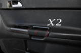 RED STITCHING FITS VOLVO S40 & V50 04-13 2X FRONT DOOR HANDLE LEATHER COVERS