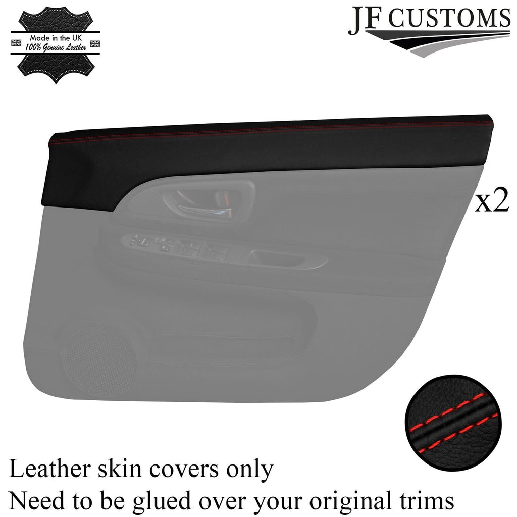 RED STITCH 2X TOP FRONT DOOR CAPPING COVERS FOR SUBARU IMPREZA WRX STI 03-07