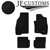 BLACK DIAMOND STITCH VINYL 4X TAILORED FLOOR CARPETS FOR FIAT PUNTO EVO 10-12