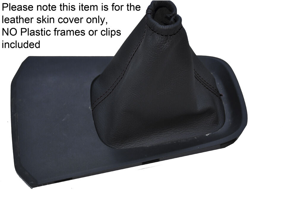 BLACK STITCHING LEATHER MANUAL GEAR GAITER FITS NISSAN PRIMERA P12 2002-2008