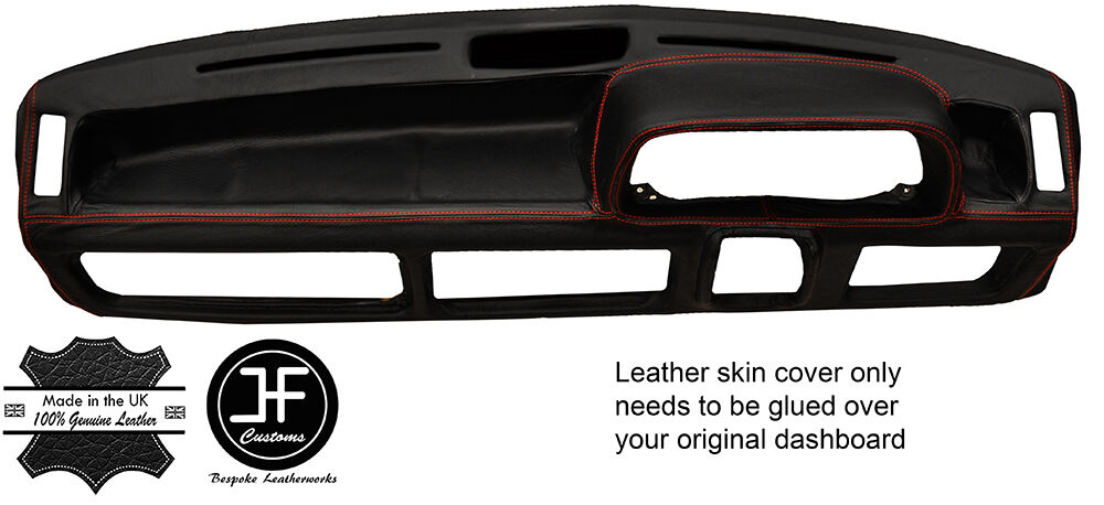 RED STITCHING DASH DASHBOARD LEATHER COVER FITS FORD FIESTA MK1 XR2 CUSTOM NEW