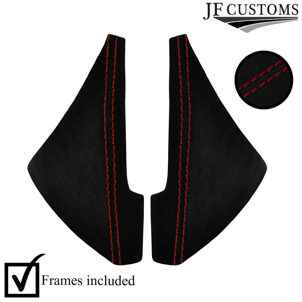 D RED STITCH 2X CONSOLE SIDE TRIM SUEDE COVERS+FRAMES FOR MAZDA MX5 MK3 05-08