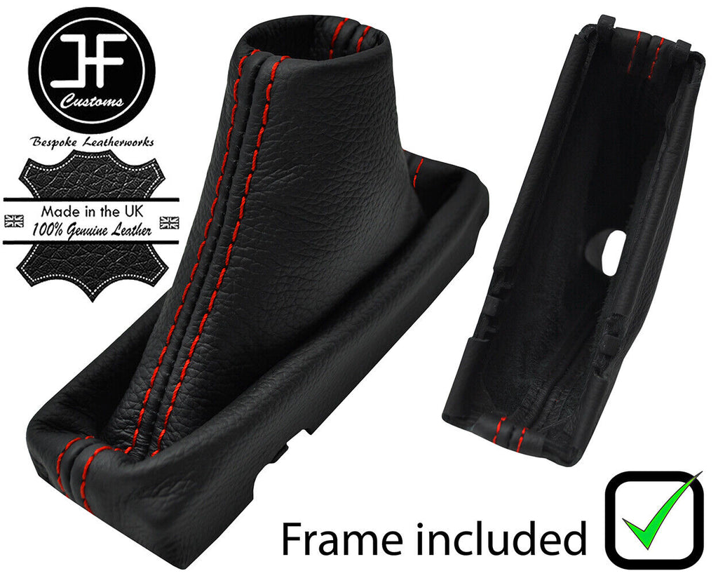 RED STITCH LEATHER AUTOMATIC GEAR+PLASTIC FRAME FITS HONDA HR-V HRV 2014-2019