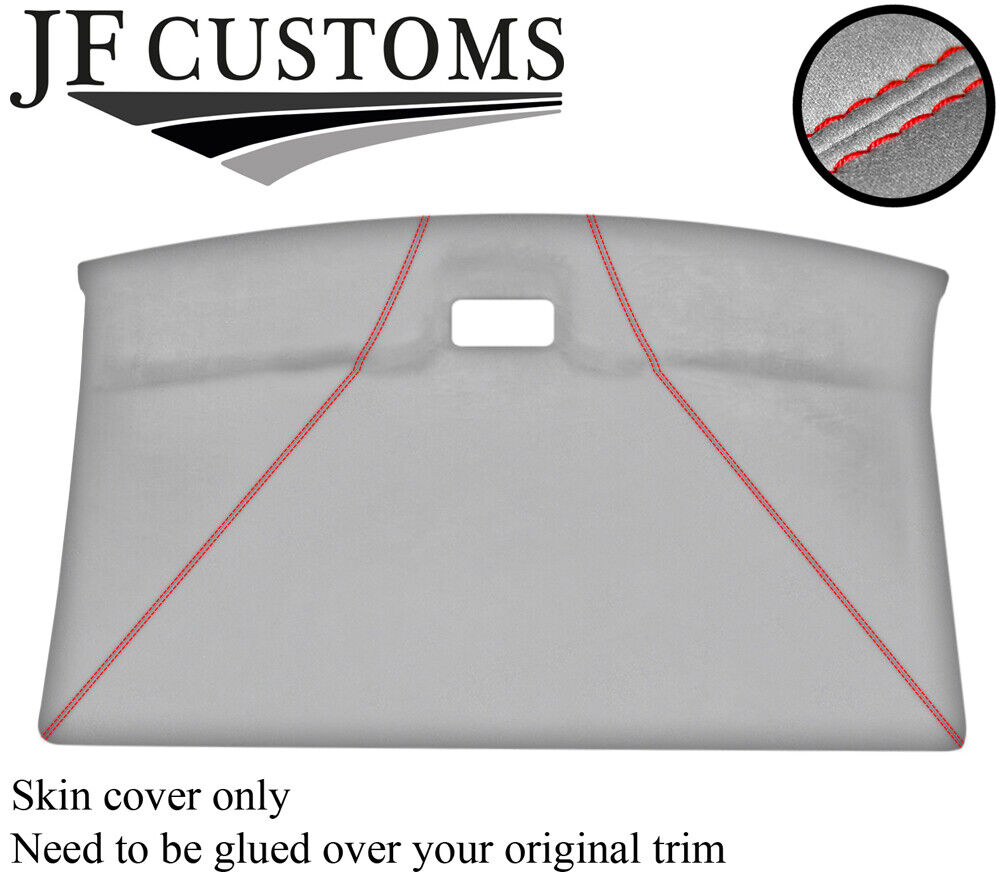 RED STITCH FRONT ROOF HEADLINING LIGHT GREY LUXE COVER FOR VW T4 TRANSPORTER