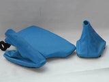 FITS BMW E36 E46 GEAR HANDBRAKE ARMREST COVER SET L BLUE CUSTOM NEW MADE IN UK