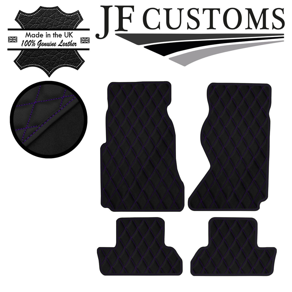 PURPLE DIAMOND STITCH VINYL 4X TAILORED FLOOR MAT CARPETS FOR MAZDA RX7 91-02