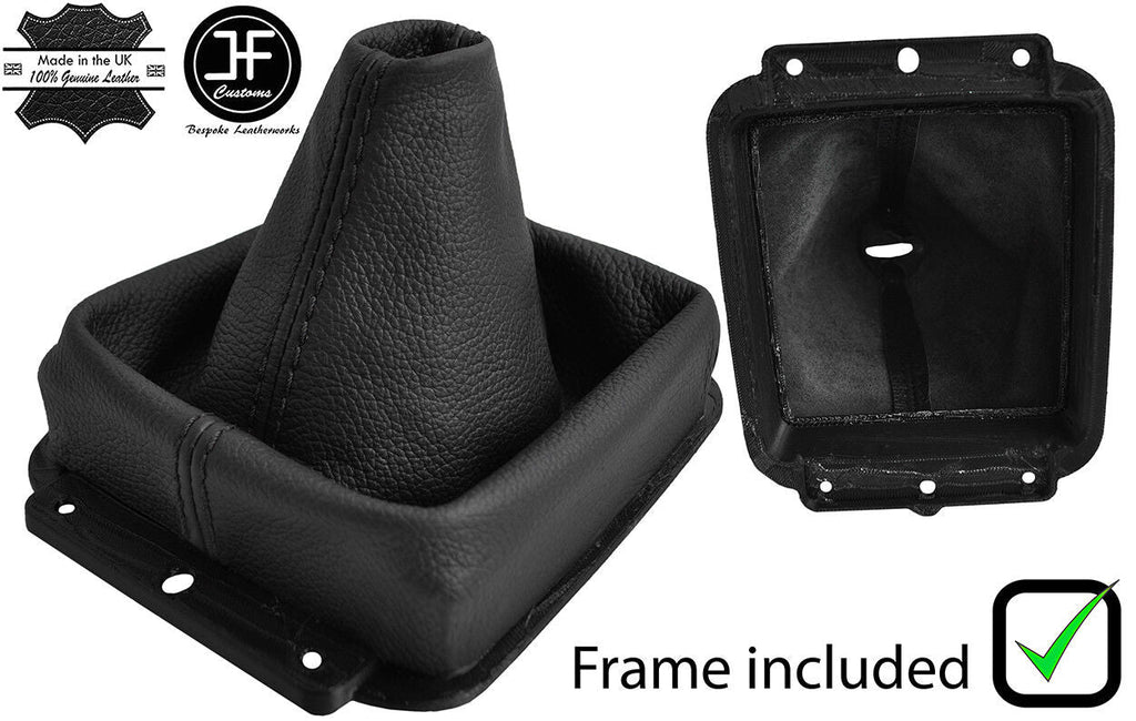 BLACK STITCH LEATHER GEAR +PLASTIC FRAME FOR MITSUBISHI LANCER EVO 10 X 08-16