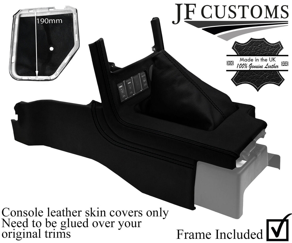 BLACK STITCH CONSOLE SIDE TRIMS+SURROUND COVERS+FRAME FOR NISSAN NAVARA 09-12