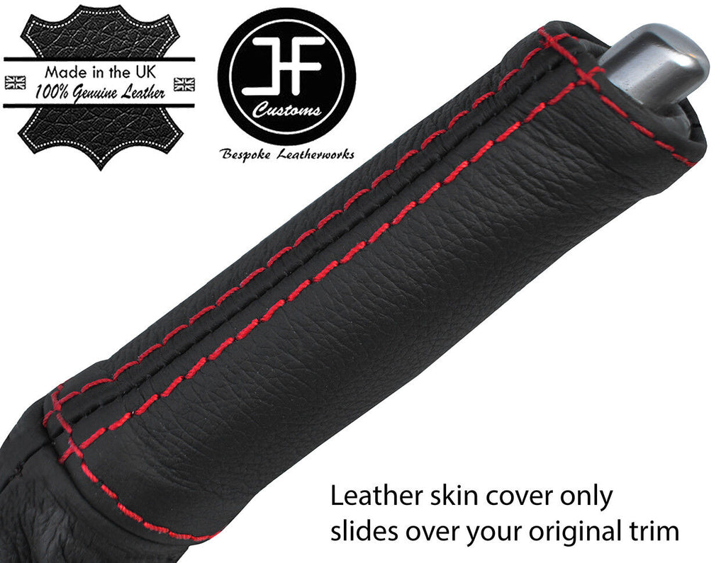 RED STITCH HANDBRAKE HANDLE REAL LEATHER COVER FOR RANGE ROVER L322 2002-2006