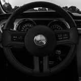 GREY STITCH LEATHER COVERED STEERING WHEEL TRIMS+FRAMES FOR FORD MUSTANG 10-14