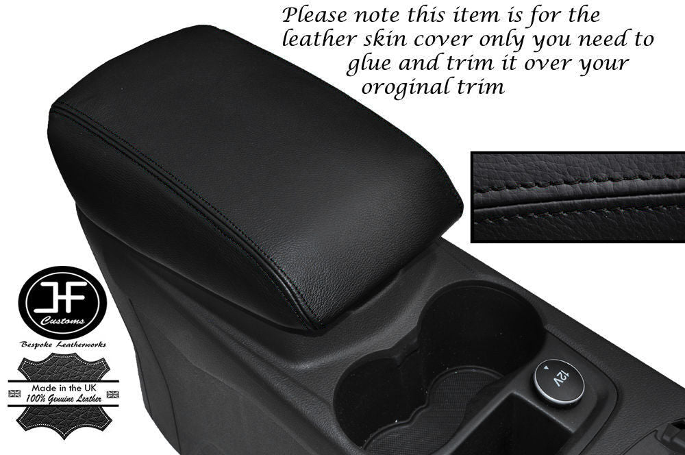 BLACK STITCH MANUAL LEATHER ARMREST COVER ONLY FITS FORD C MAX C-MAX 11-15