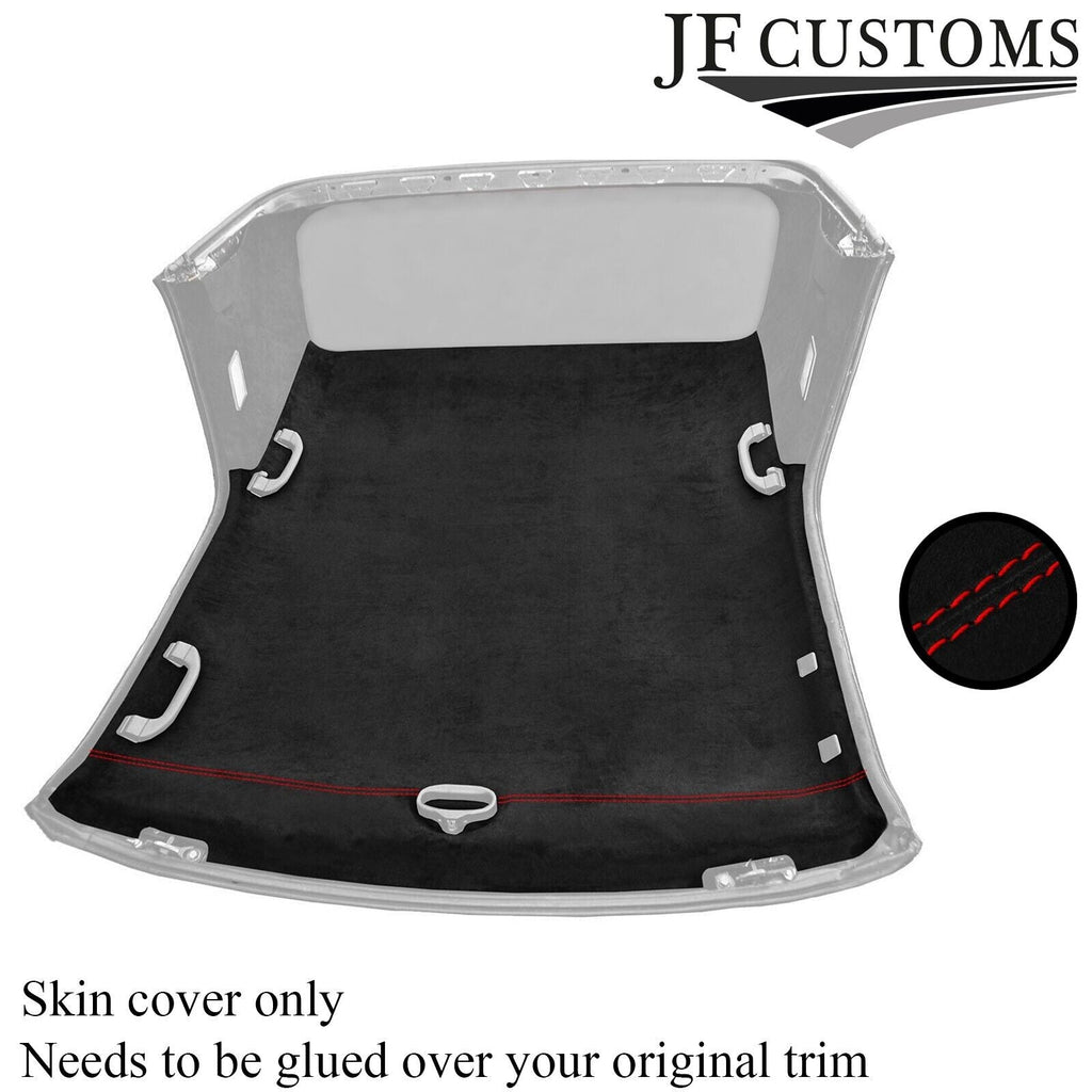 RED STITCH CONVERTIBLE HARDTOP ROOF HEADLINING LUXE SUEDE COVER FITS BMW E36