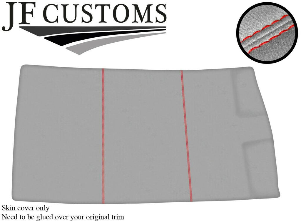 RED STITCH ROOF HEADLINING LIGHT GREY LUXE SUEDE COVER FOR VW GOLF MK3 3 DOOR