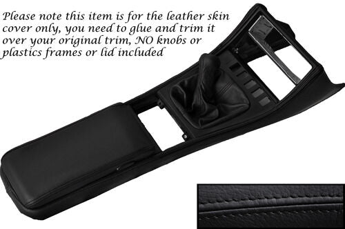 BLACK STITCH FITS PORSCHE 944 968 86-92 CENTRE CONSOLE  ARMREST GAITER COVERS