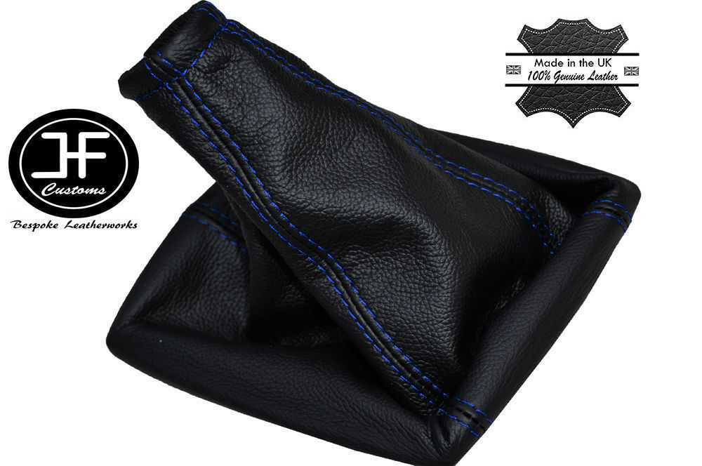 BLUE STITCHING LEATHER GEAR GAITER FITS RENAULT 5 1972-1996 CUSTOM NEW