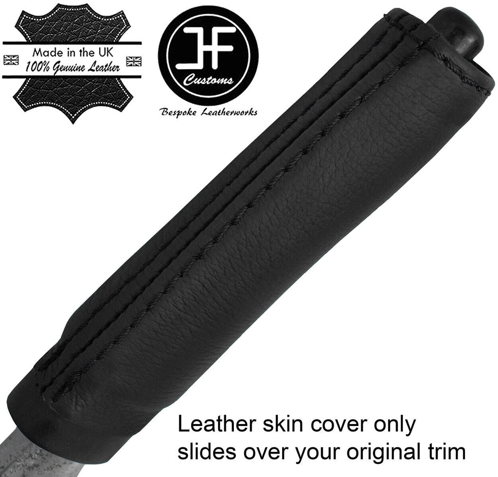 BLACK STITCH REAL LEATHER HANDBRAKE HANDLE COVER FITS NISSAN SKYLINE R33 93-98