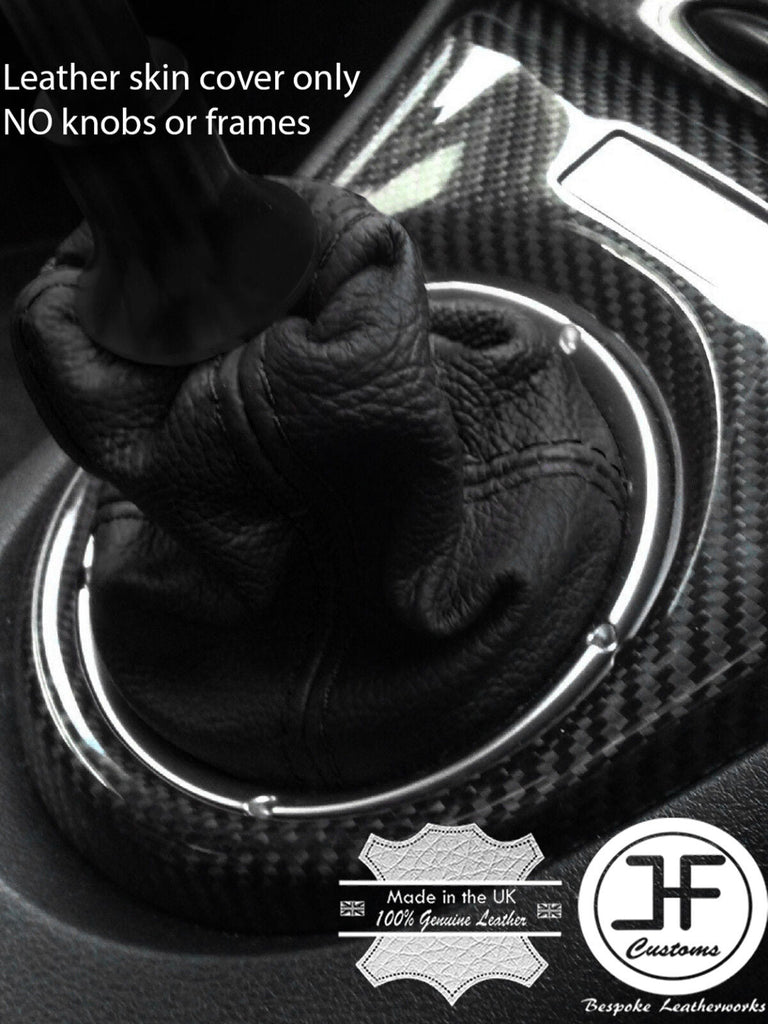 BLACK TOP GRAIN LEATHER GEAR GAITER FITS HONDA CIVIC TYPE R FN2 06-12 CUSTOM NEW