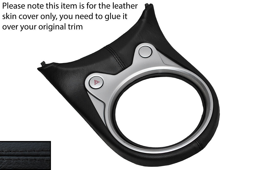 BLACK STITCHING GEAR SURROUND LEATHER SKIN COVER FITS NISSAN 370Z 2009-2015