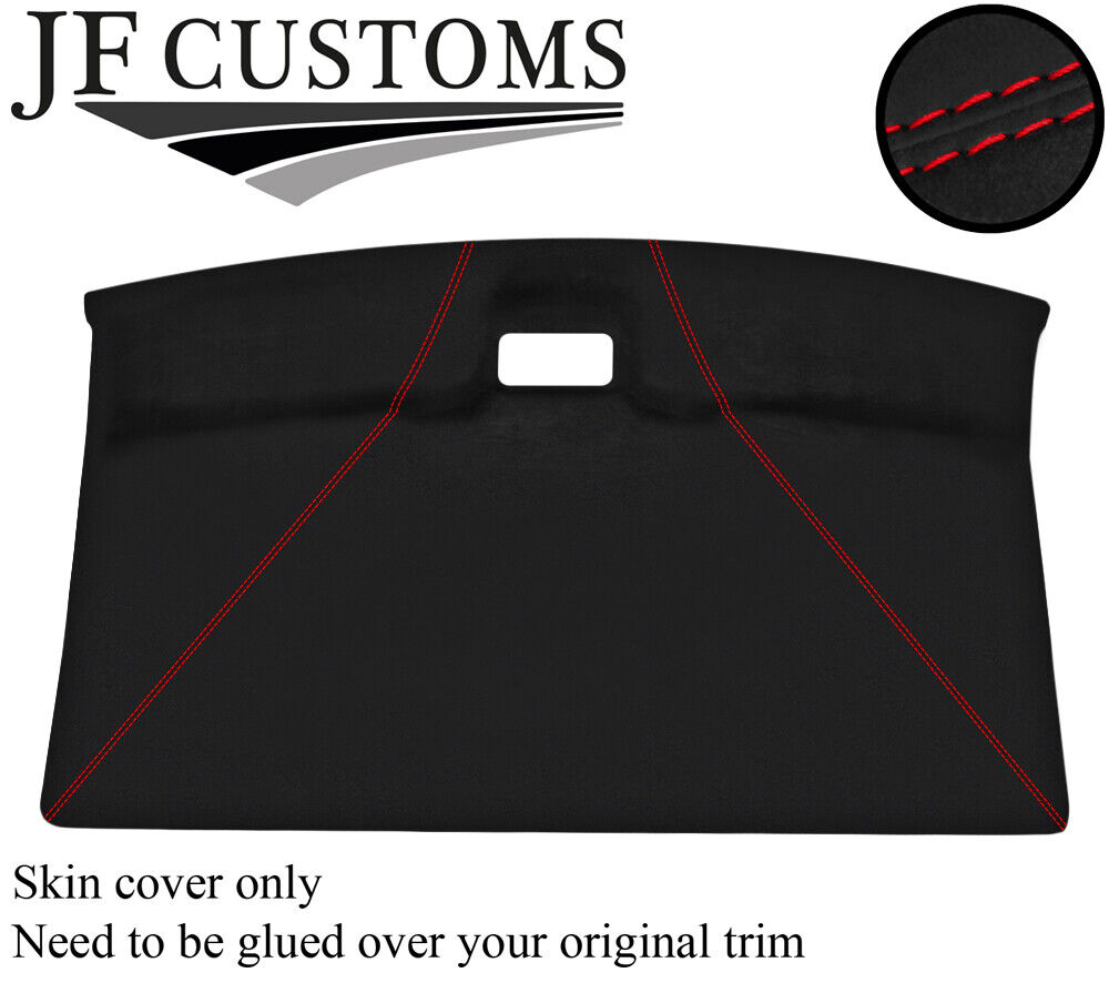 RED STITCH ROOF LINING HEADLINING LUXE SUEDE SKIN COVER FITS VW T4 TRANSPORTER