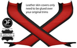 BLACK & RED 2X A POST PILLAR LEATHER COVERS FITS TOYOTA MR2 MK3 2000-2007