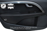 BLACK STITCH 2X FRONT DOOR ARMREST LEATHER COVERS FITS VOLVO V70 2007-2014