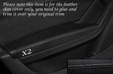 BLACK STITCH 2X FRONT DOOR ARMREST SKIN COVERS FITS AUDI A4 B8 2007-2013