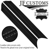 GREY STITCH ITALIAN LEATHER 2X A PILLAR COVERS FITS FORD MUSTANG 1967-1968