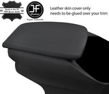 BLACK STITCHING REAL LEATHER ARMREST LID COVER FITS CITROEN DS5 2011-2017