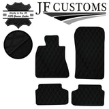 BLACK DIAMOND STITCH VINYL 4X TAILORED FLOOR MAT CARPETS FOR BMW G30 G31 17-21