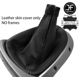 BLACK & BLACK TOP GRAIN LEATHER MANUAL GEAR GAITER FOR ALFA ROMEO GT 2003-2010