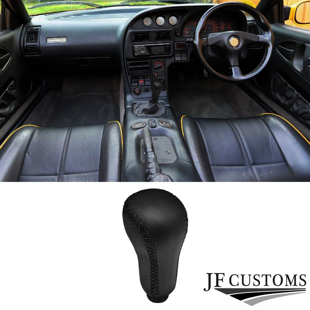FITS LOTUS ELAN M100 S2 TURBO BLACK STITCH LEATHER COVERED GEAR KNOB + FRAME