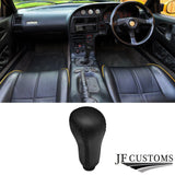 FITS LOTUS ELAN M100 S2 TURBO BLACK STITCH LEATHER COVERED GEAR KNOB + FRAME