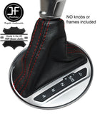 RED STITCH AUTO AUTOMATIC S TRONIC LEATHER GEAR GAITER FITS AUDI TT 2015-2017